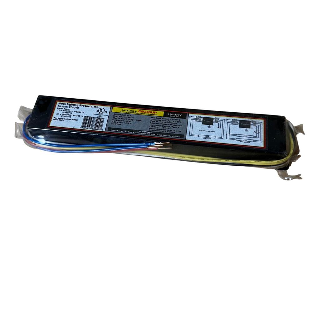 Atlas Lighting Products EB240UP Electronic Ballast Model 20-019 New in Plastic